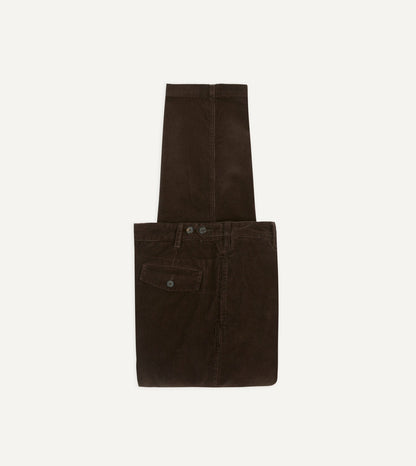 Drake's Brown Cotton Corduroy Field Games Trousers
