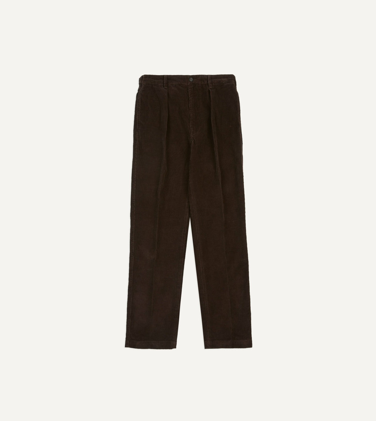 Drake's Brown Cotton Corduroy Field Games Trousers