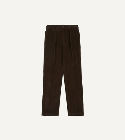 Drake's Brown Cotton Corduroy Field Games Trousers