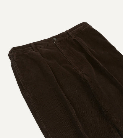 Drake's Brown Cotton Corduroy Field Games Trousers