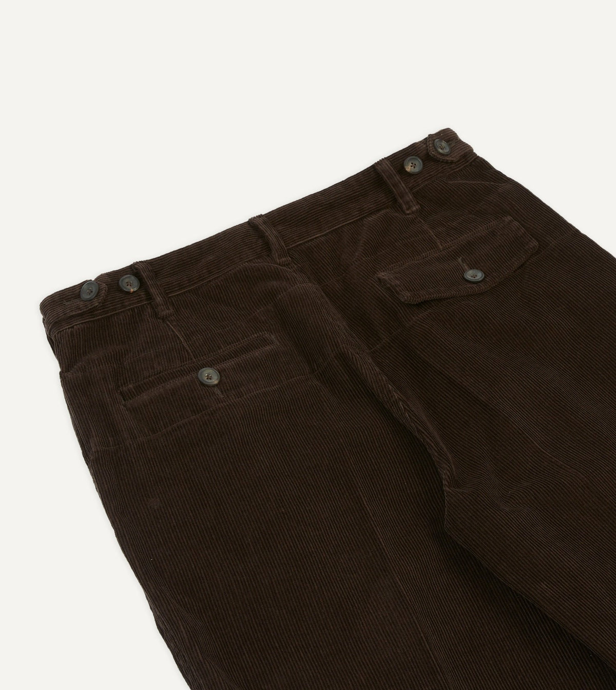 Drake's Brown Cotton Corduroy Field Games Trousers