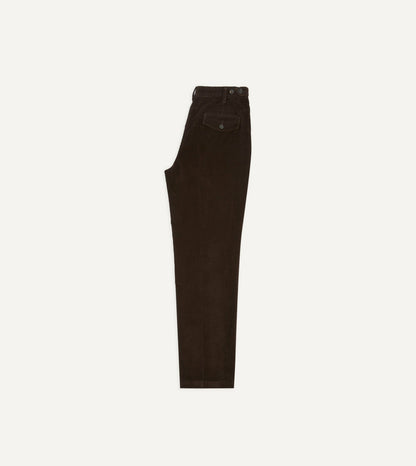 Drake's Brown Cotton Corduroy Field Games Trousers