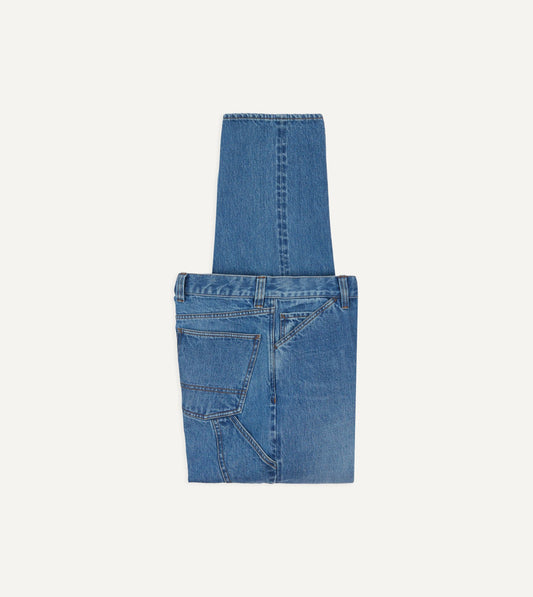 Drake's Custom Wash 14.2oz Selvedge Denim Painter Pants