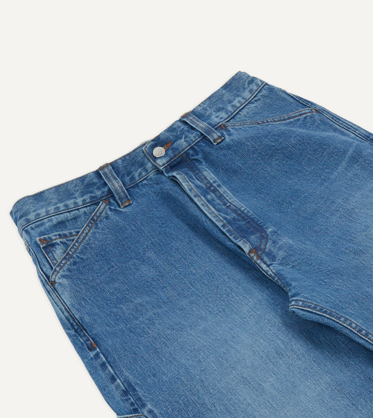 Drake's Custom Wash 14.2oz Selvedge Denim Painter Pants
