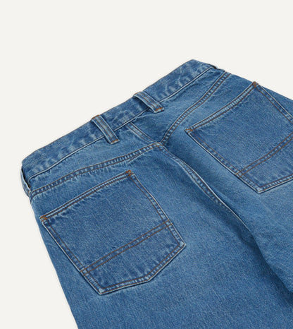 Drake's Custom Wash 14.2oz Selvedge Denim Painter Pants