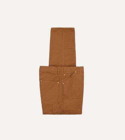 Drake's Tobacco Lightweight Cotton Canvas Carpenter Pant