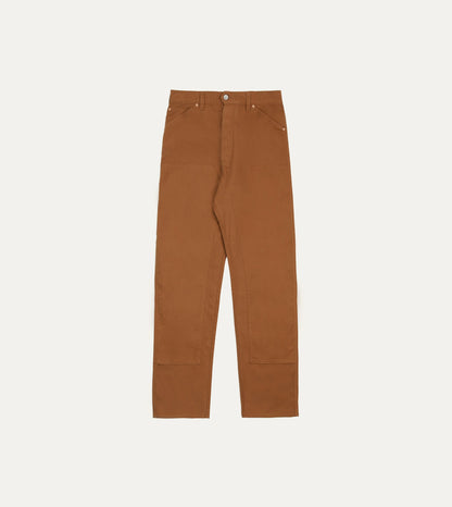 Drake's Tobacco Lightweight Cotton Canvas Carpenter Pant