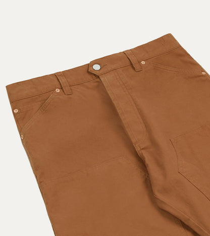 Drake's Tobacco Lightweight Cotton Canvas Carpenter Pant