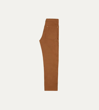 Drake's Tobacco Lightweight Cotton Canvas Carpenter Pant