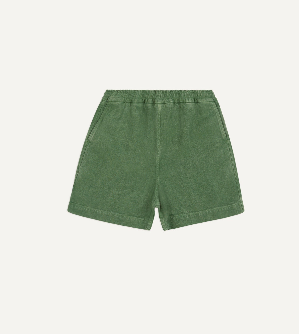 Drake's Green Linen Drawstring Shorts