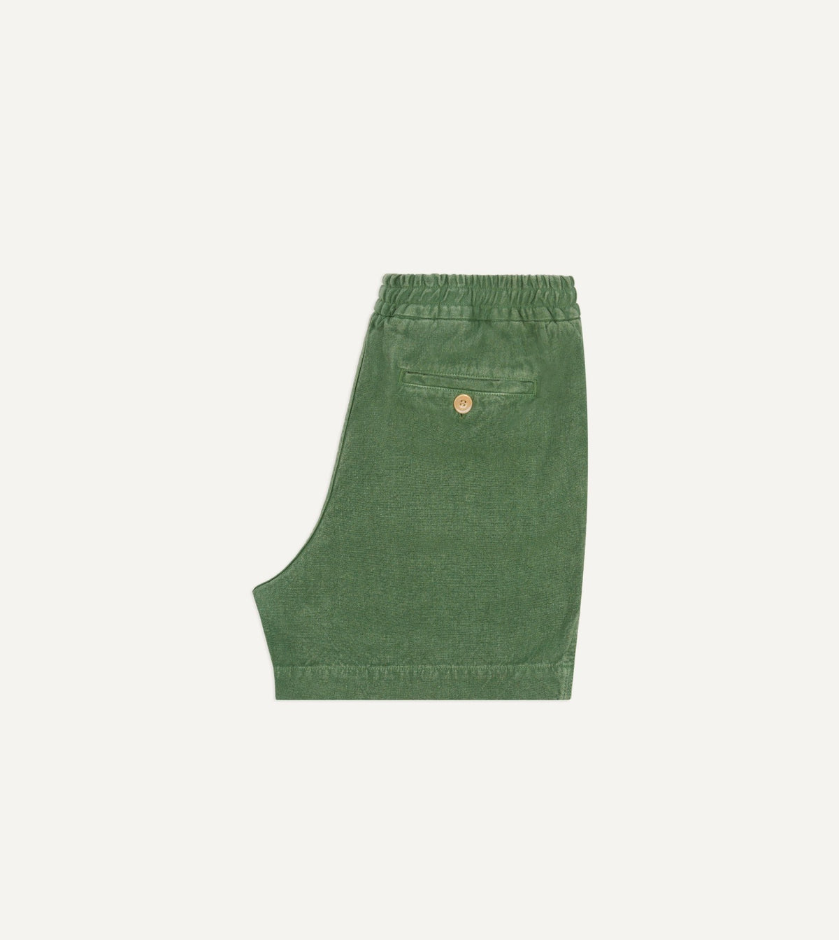 Drake's Green Linen Drawstring Shorts