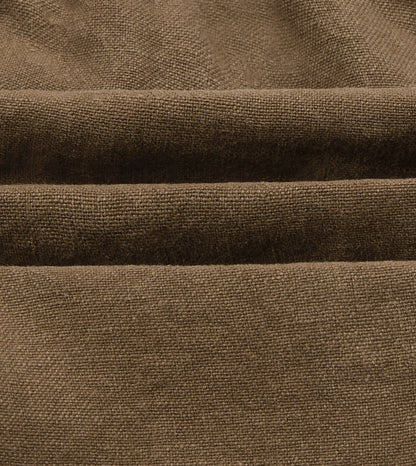 Drake's Brown Linen Drawstring Shorts