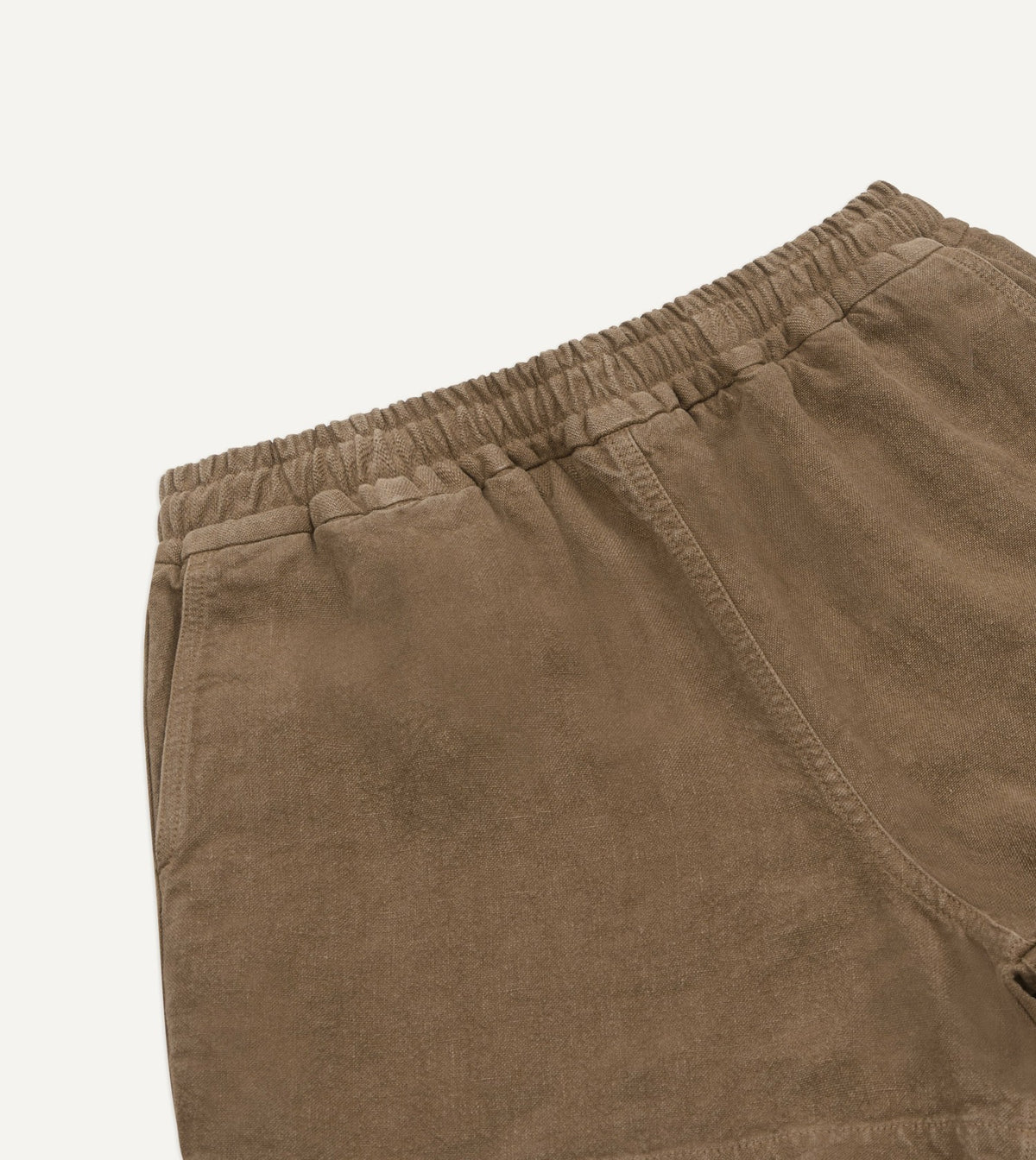 Drake's Brown Linen Drawstring Shorts