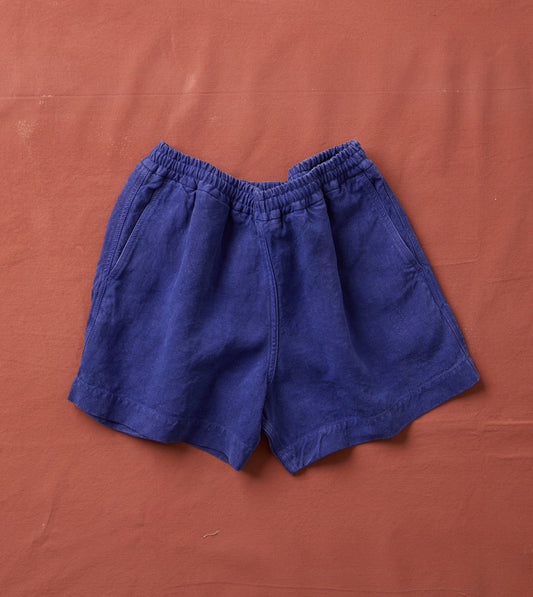 Drake's Blue Linen Drawstring Shorts
