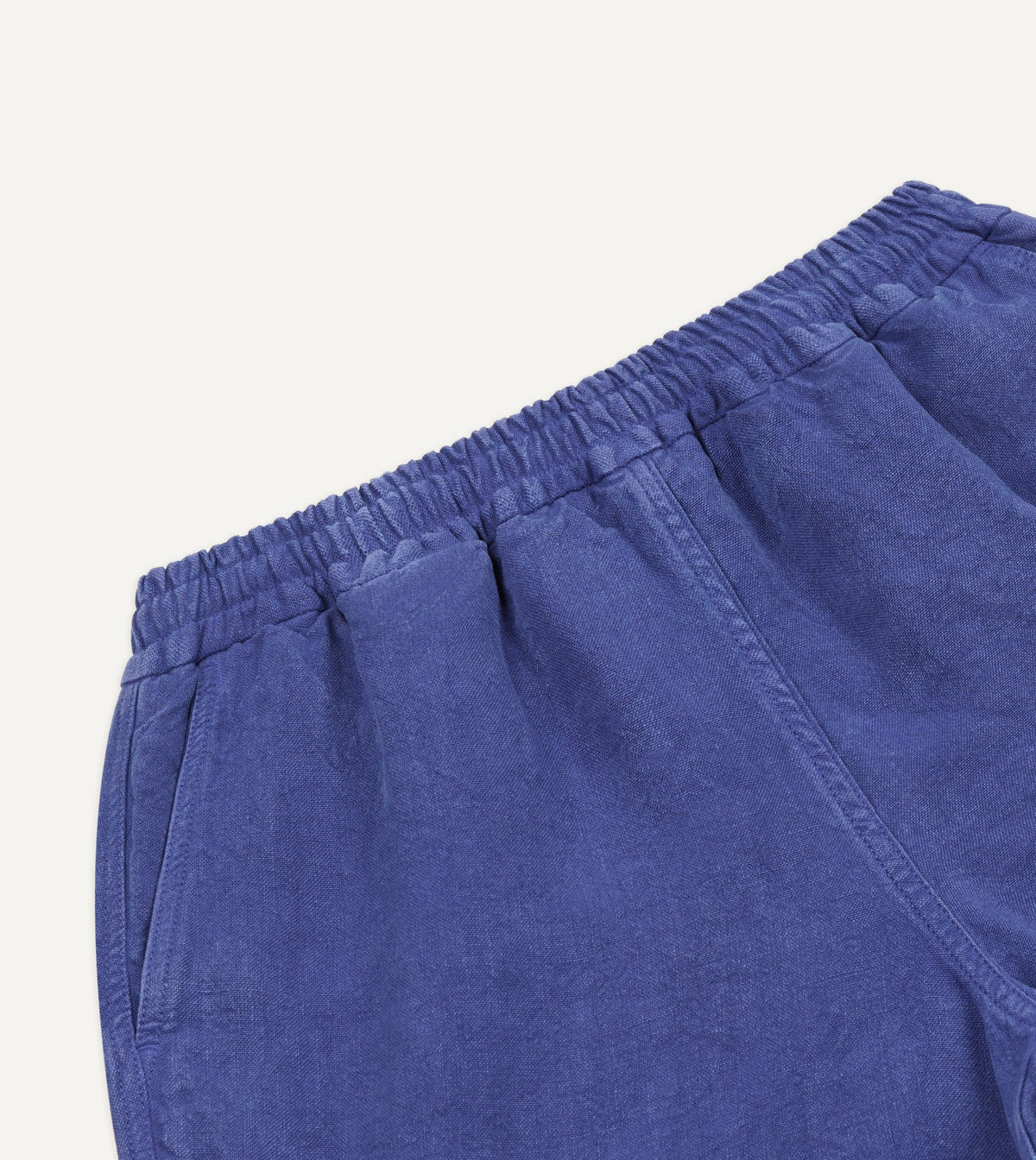 Drake's Blue Linen Drawstring Shorts