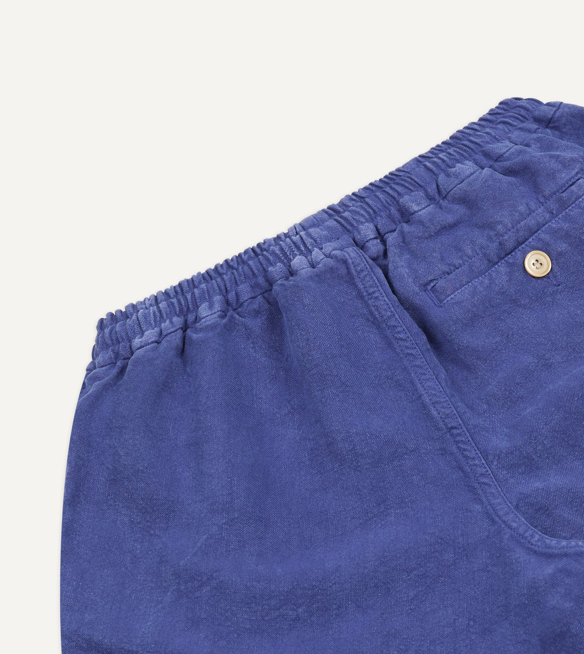 Drake's Blue Linen Drawstring Shorts