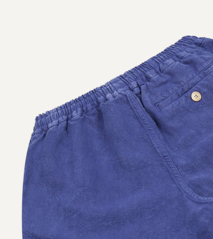 Drake's Blue Linen Drawstring Shorts