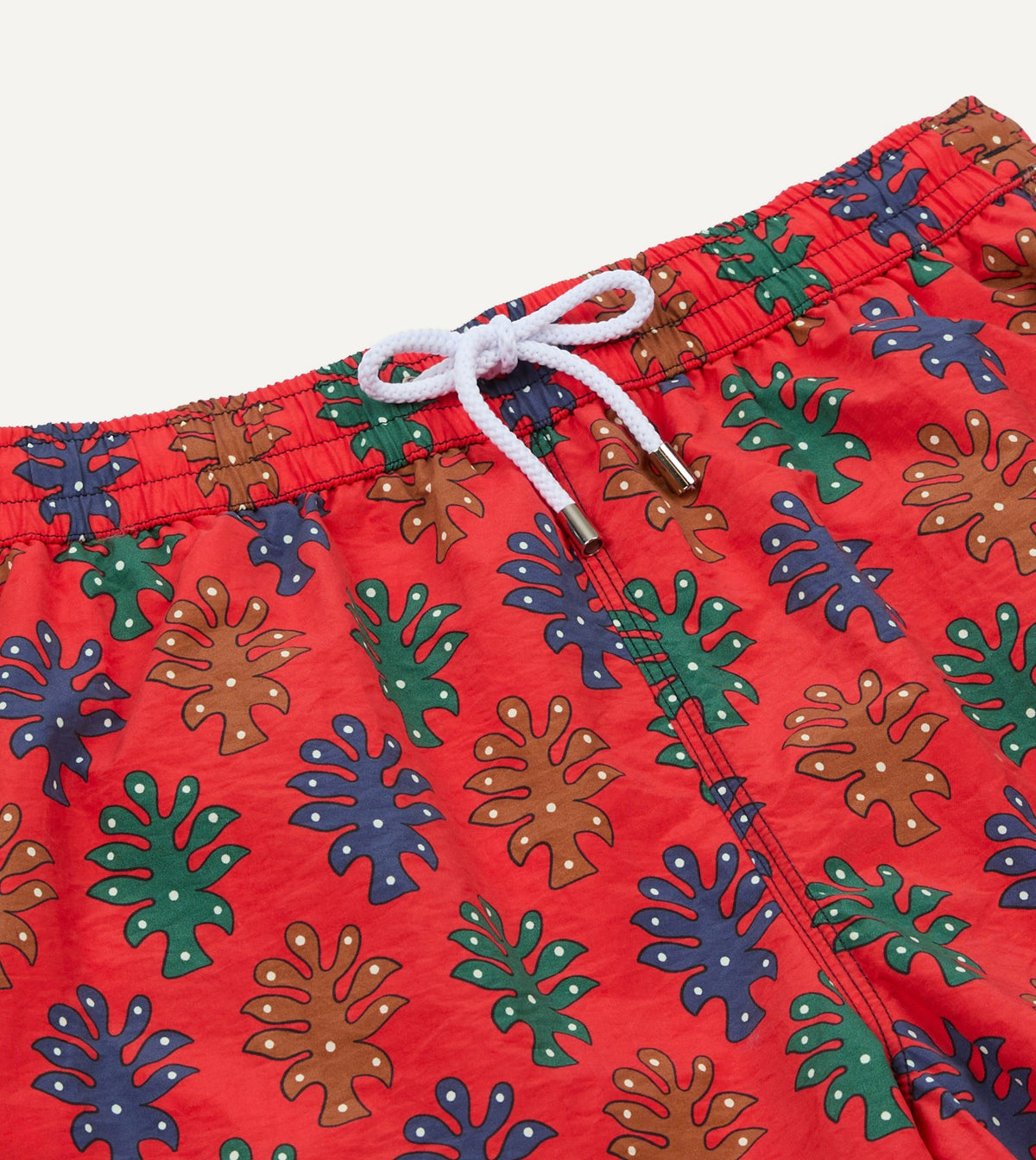 Drake's Tree Print Nylon Drawstring Swim Shorts