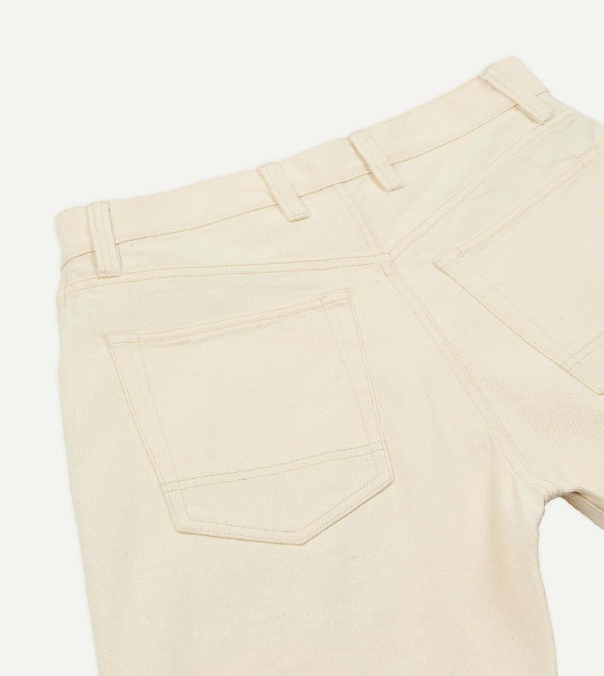 Drake's Ecru 12.7oz Selvedge Denim Five-Pocket Shorts