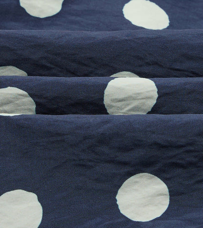 Drake's Navy Polka Dot Print Nylon Drawstring Swim Shorts