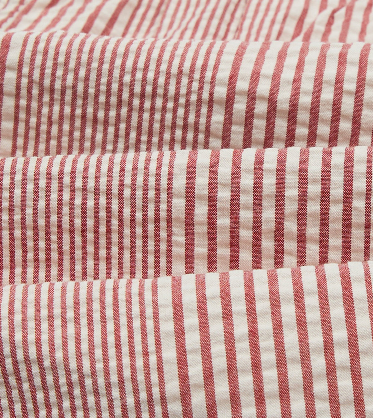 Drake's Red Stripe Seersucker Cotton Drawstring Shorts