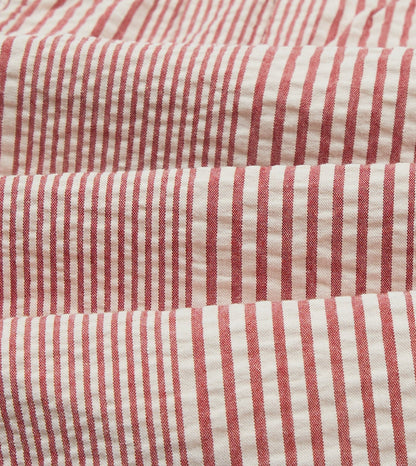 Drake's Red Stripe Seersucker Cotton Drawstring Shorts