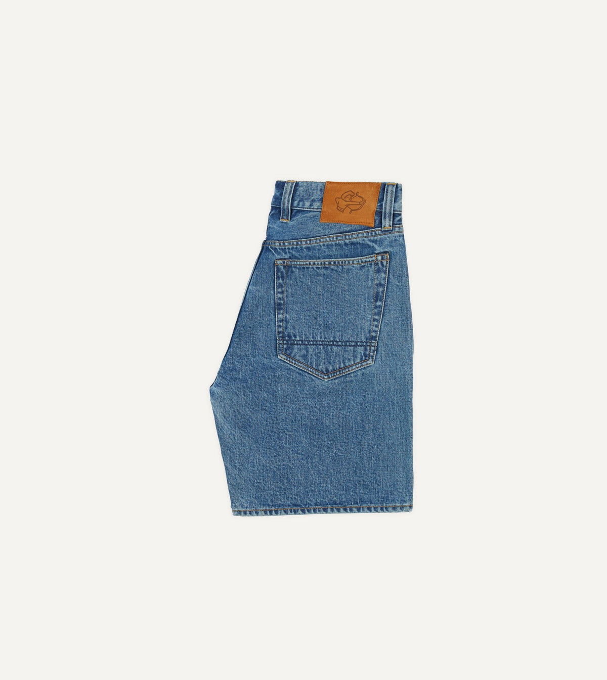 Drake's Stone Wash 12.7oz Selvedge Denim Five-Pocket Shorts