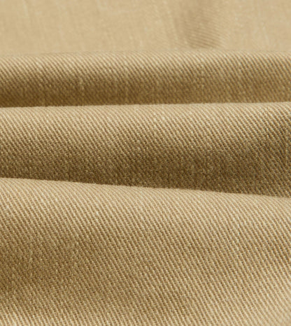 Drake's Beige Cotton Wide Leg Single-Pleat Shorts