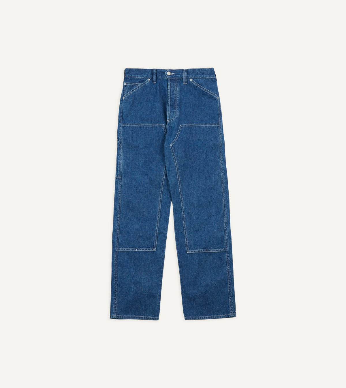 Drake's Stone Wash Selvedge Denim Carpenter Pant