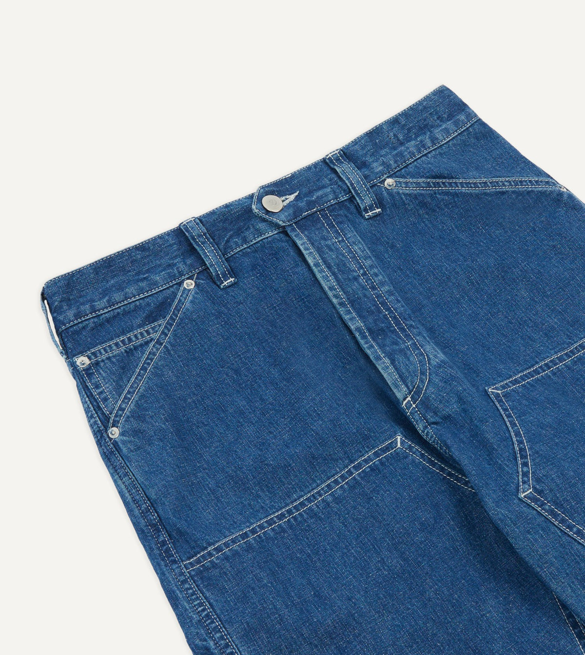 Drake's Stone Wash Selvedge Denim Carpenter Pant