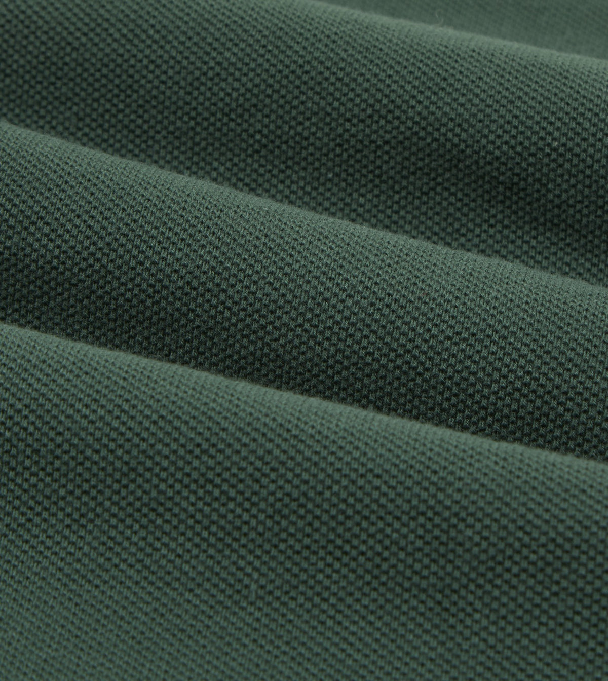 Drake's Green Pique Cotton Long-Sleeve Polo Shirt