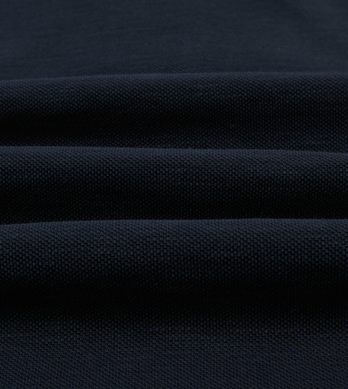 Drake's Navy Pique Cotton Long-Sleeve Polo Shirt