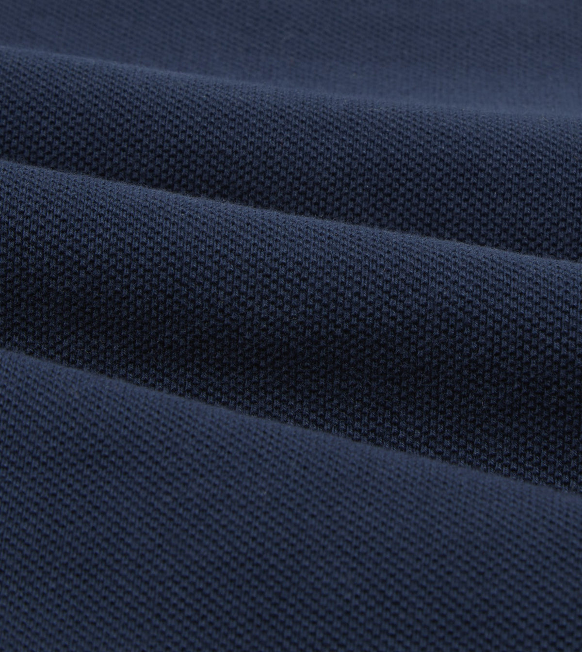 Drake's Light Navy Pique Cotton Long-Sleeve Polo Shirt