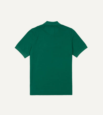 Drake's Green Piqué Cotton Polo Shirt