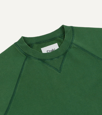 Drake's Green Cotton-Hemp Raglan Sweatshirt