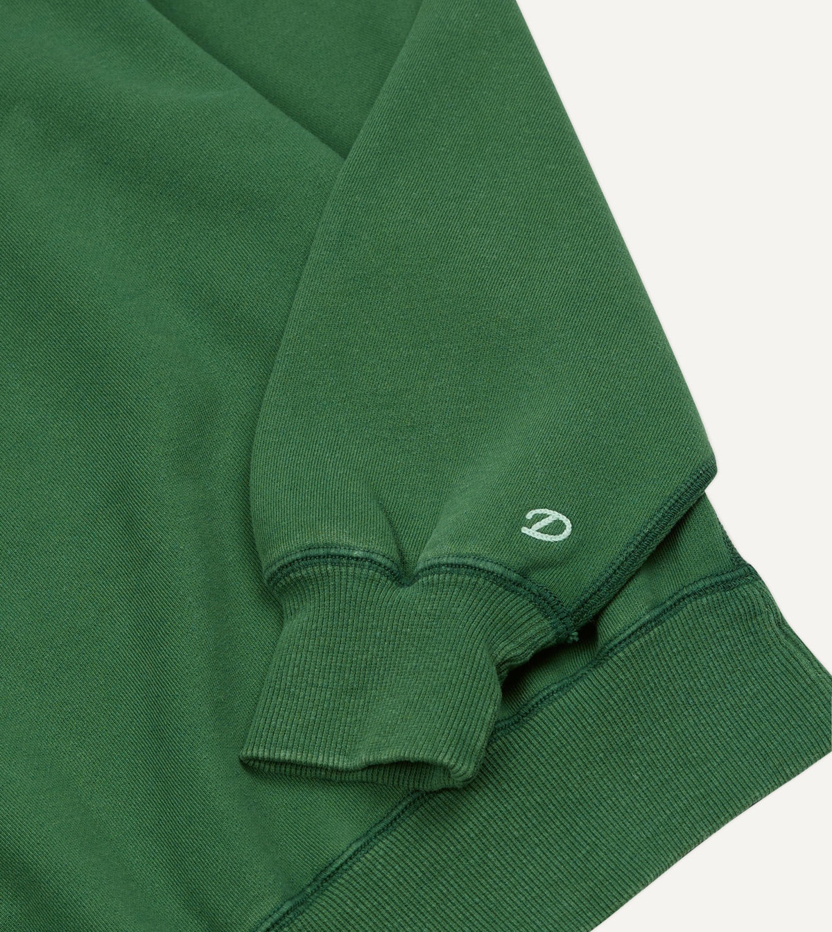 Drake's Green Cotton-Hemp Raglan Sweatshirt