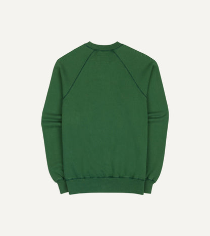 Drake's Green Cotton-Hemp Raglan Sweatshirt