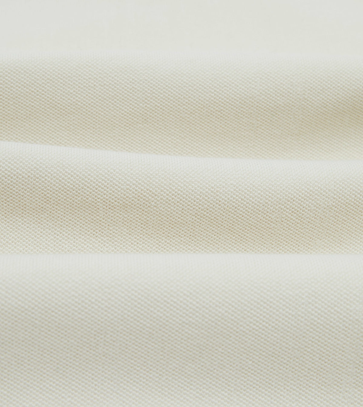 Drake's Ecru Pique Cotton Long-Sleeve Polo Shirt
