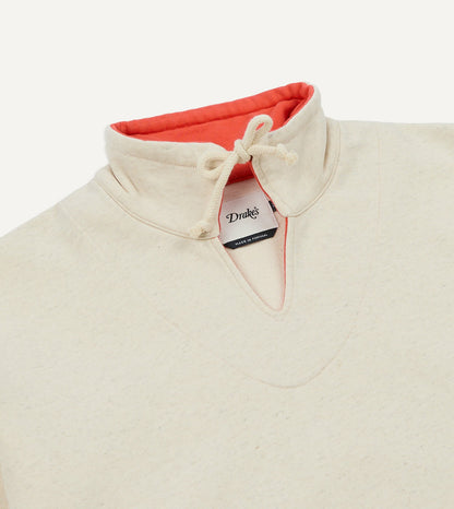 Drake's Ecru Cotton-Hemp Smock Sweatshirt