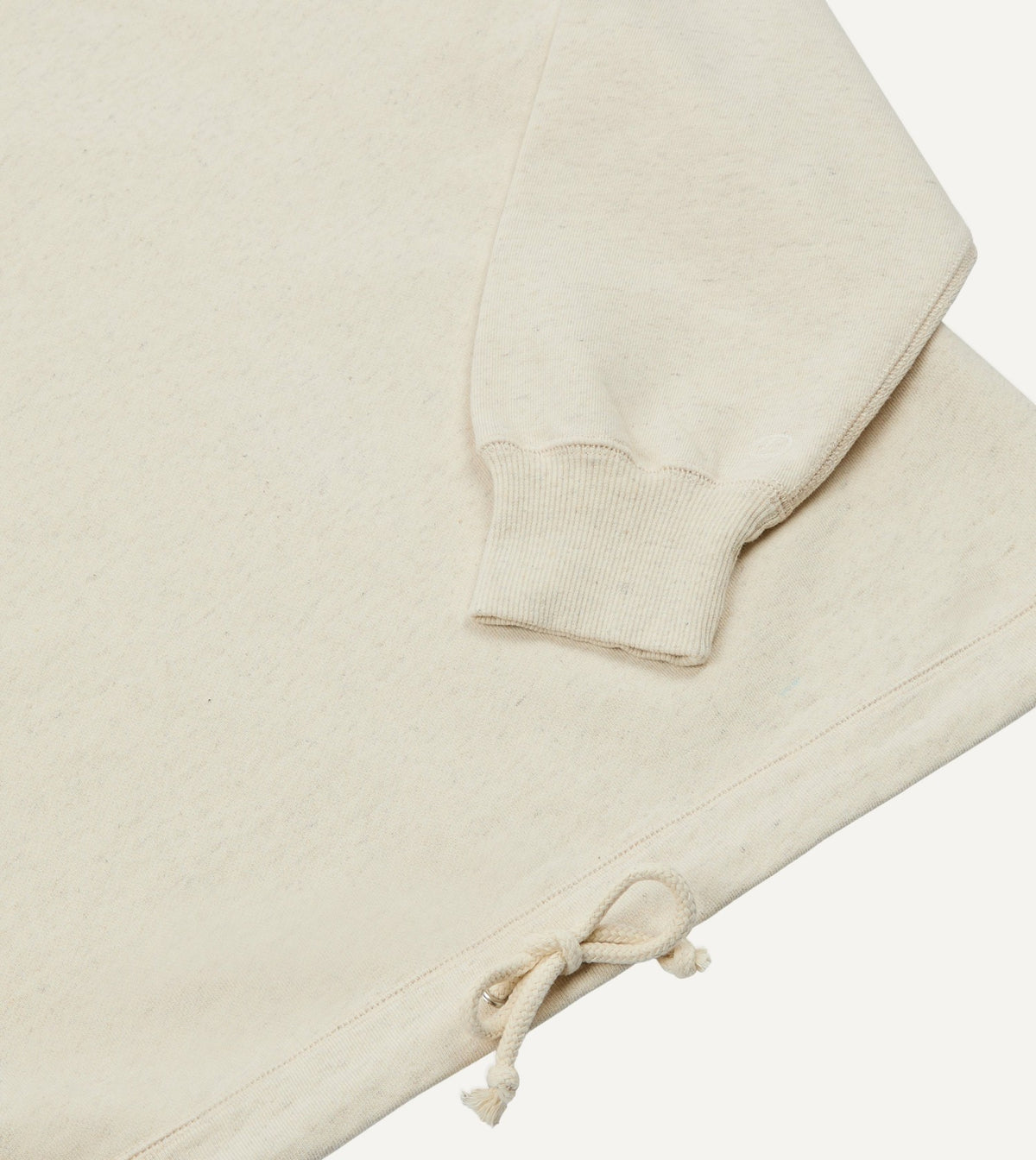 Drake's Ecru Cotton-Hemp Smock Sweatshirt