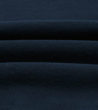 Drake's Navy Cotton Half-Zip Collared Sweatshirt