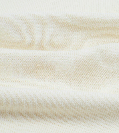Drake's Ecru Knitted Crepe Cotton Short-Sleeve Polo Shirt