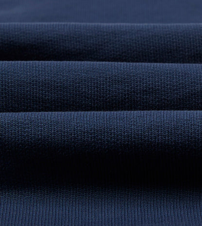 Drake's Navy Cotton Quarter Zip Sweatshirt