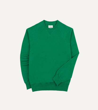 Drake's Green Cotton Cashmere Sweatshirt