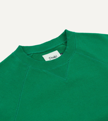 Drake's Green Cotton Cashmere Sweatshirt