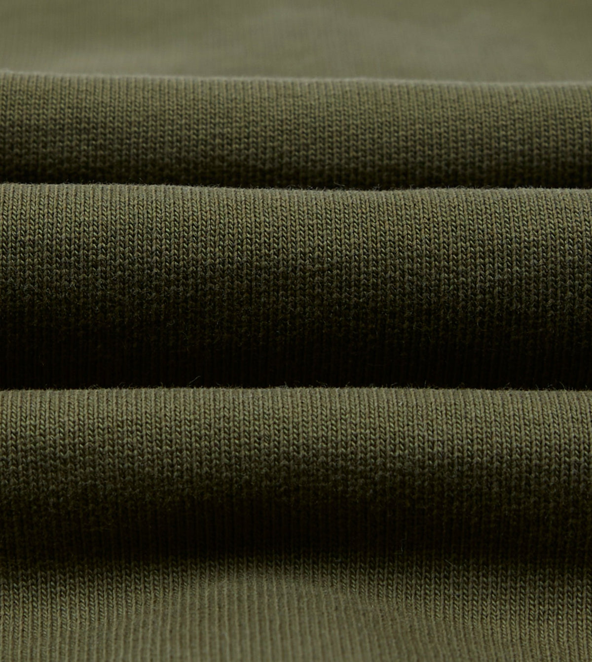 Drake's Khaki Green Cotton Quarter Zip Sweatshirt