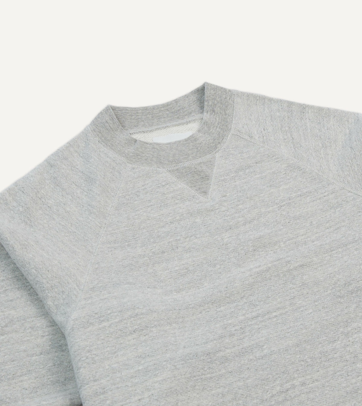 Drake's Grey Melange Cotton Sweatshirt