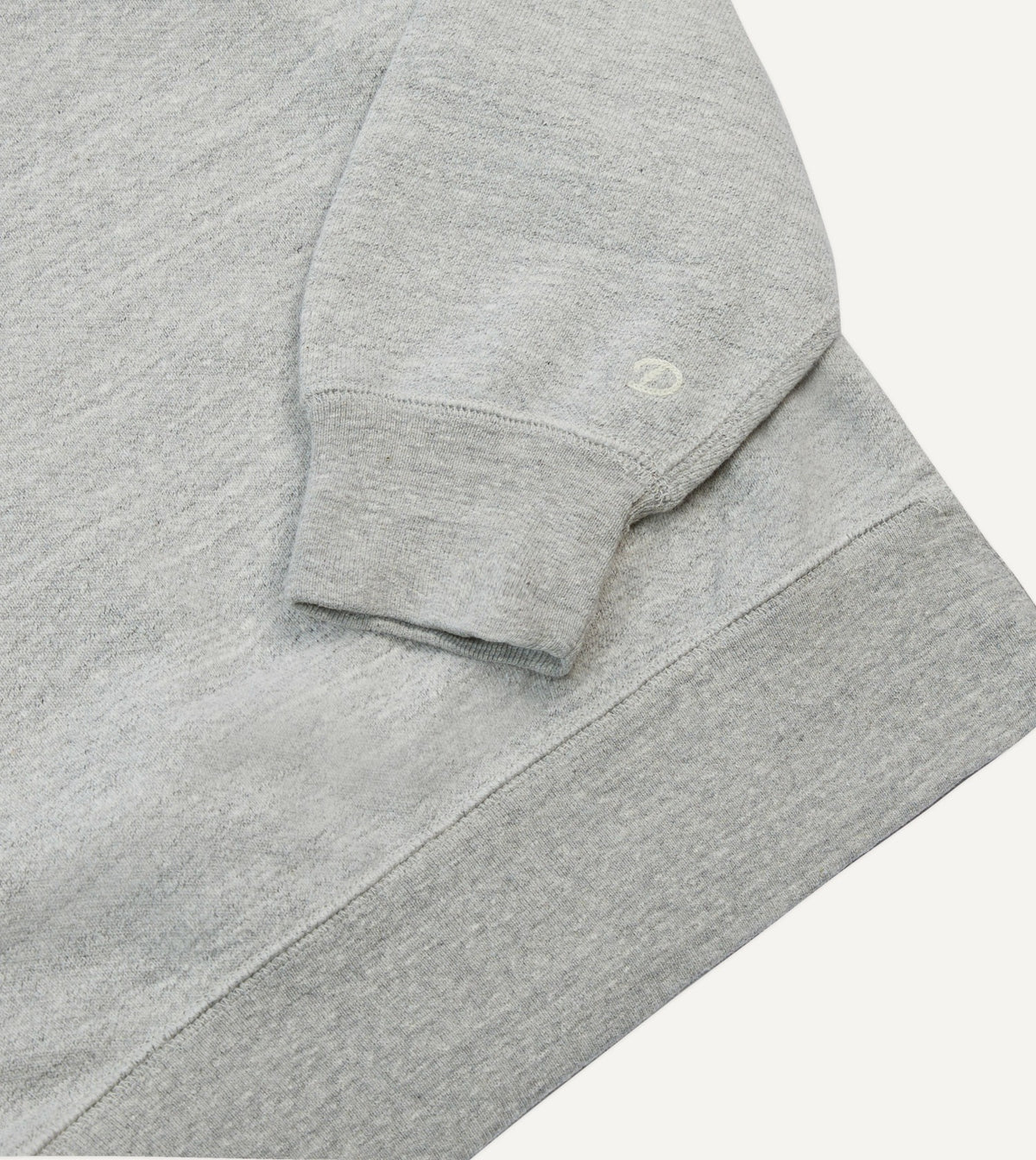 Drake's Grey Melange Cotton Sweatshirt