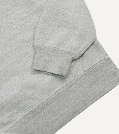 Drake's Grey Melange Cotton Sweatshirt
