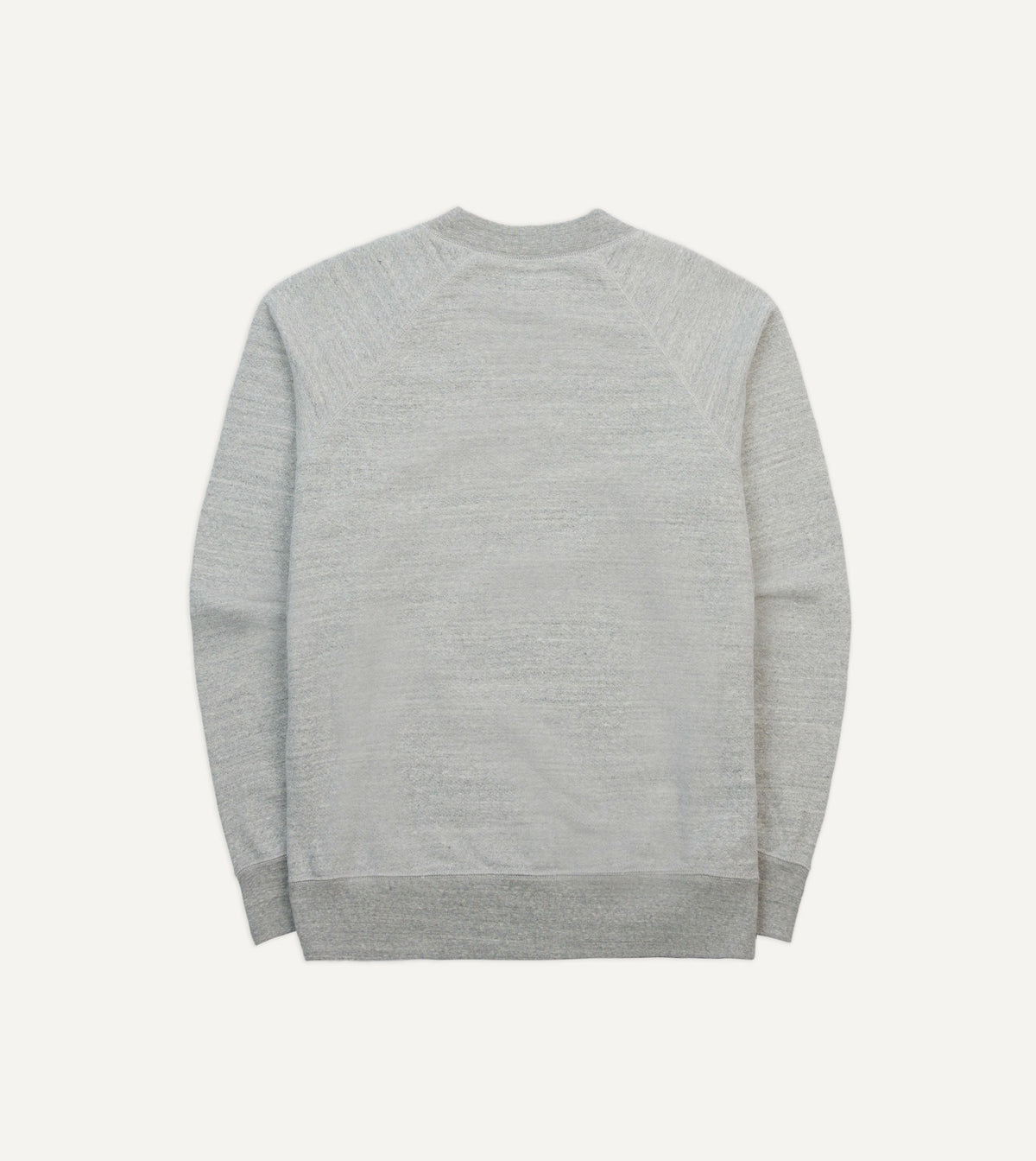 Drake's Grey Melange Cotton Sweatshirt